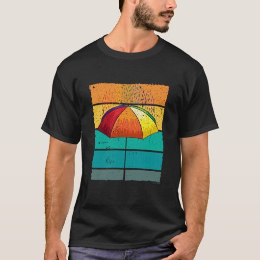 Retro Regenschirm Confetti für einen Confetti Fan T-Shirt (Vorderseite)