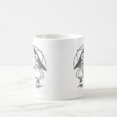 Retro Regenschirm Mädchen Kaffeetasse (Mittel)