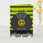 Retro Reggae Vinyl Record Personalisiert Cards Karte (Gelbe Blume)