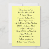 Retro regnende Duschen-Party-Mitteilungs-Einladung Einladung (Rückseite)