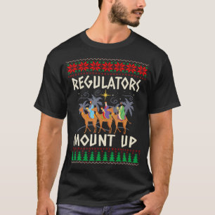 Retro-Regulierer stürzen Kamel zu Weihnachten T-Shirt
