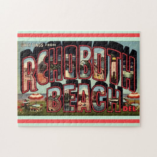 Retro Rehoboth Beach 11x14 Puzzle (Horizontal)
