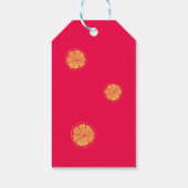 Retro Reindeer and Orange Slice Christmas Geschenkanhänger (Rückseite)