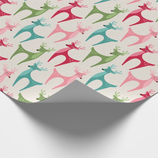 Retro Reindeer ©studioxtine Geschenkpapier (Ecke)