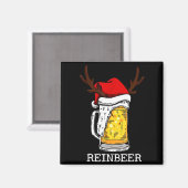 Retro Reindeer Winedeer Reinbeer Matching Couples Magnet (Vorderseite/Rückseite)