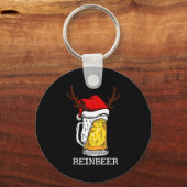 Retro Reindeer Winedeer Reinbeer Matching Couples  Schlüsselanhänger (Vorderseite)