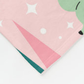 Retro Reindeer Wonderland Urlaubsmuster Fleecedecke (Ecke)