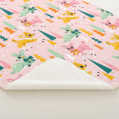 Retro Reindeer Wonderland Urlaubsmuster Sherpadecke (3/4)