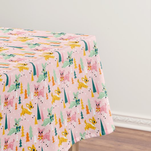 Retro Reindeer Wonderland Urlaubsmuster Tischdecke (Beispiel)