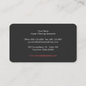 Retro-Reinigung Unternehmen rot und weiß Visitenkarte (Rückseite)