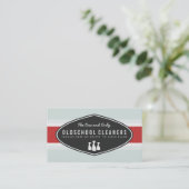 Retro-Reinigungs-Logo für die Flasche Visitenkarte (Stehend Vorderseite)