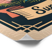 Retro-Reise Clearwater Florida Poster (Ecke)