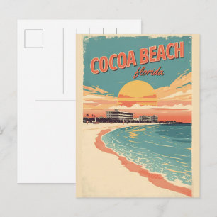 Retro Reise Cocoa Beach Florida Westgate Geschenke Postkarte