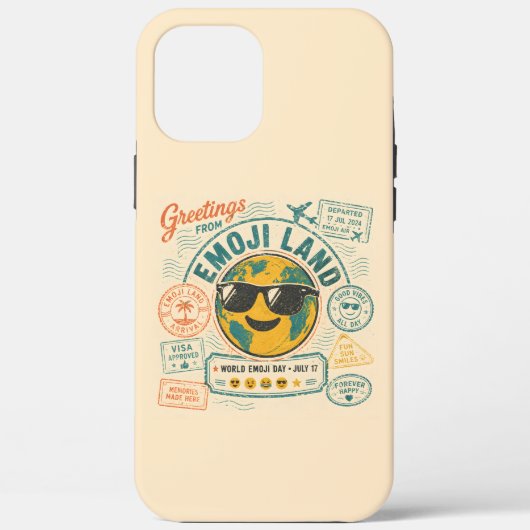 Retro-Reise-Emoji-iPhone-12-Pro-Max-Hüllen Case-Mate iPhone Hülle (Rückseite)