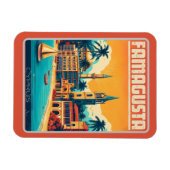 Retro Reise Famagusta Beach Zypern Souvenirgeschen Magnet (Horizontal)