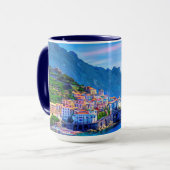 Retro Reise-Fotografie Amalfis Italien Europa Tasse (Vorderseite Links)