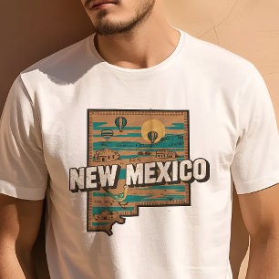 Retro-Reise-Ikonische New-Mexico-Grafik T-Shirt