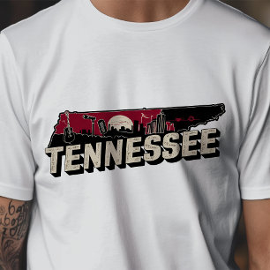 Retro-Reise-Ikonisches Tennessee-Grafik T-Shirt