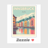 Retro Reise Innsbruck Tirol - Österreichische Alpe Aufkleber (Blatt)
