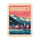 Retro Reise Innsbruck Tirol - Österreichische Alpe Magnet (Vertikal)