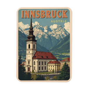 Retro-Reise Innsbruck Tirol - österreichische Alpe Magnet