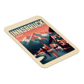 Retro Reise Innsbruck Tirol - Österreichische Alpe Magnet (Rechte Seite)