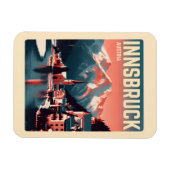 Retro Reise Innsbruck Tirol - Österreichische Alpe Magnet (Horizontal)