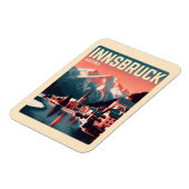 Retro Reise Innsbruck Tirol - Österreichische Alpe Magnet (Linke Seite)