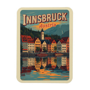 Retro-Reise Innsbruck Tirol - österreichische Alpe Magnet
