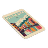 Retro Reise Innsbruck Tirol - Österreichische Alpe Magnet (Rechte Seite)