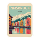 Retro Reise Innsbruck Tirol - Österreichische Alpe Magnet (Vertikal)