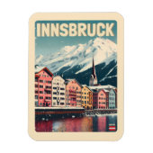 Retro Reise Innsbruck Tirol - Österreichische Alpe Magnet (Vertikal)