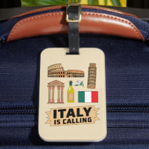 Retro-Reise Italien Ikonische Nationalsymbole