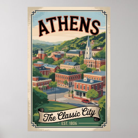 Retro-Reise nach Athens Georgia Poster (Vorne)