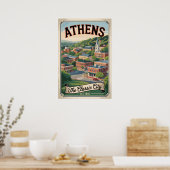 Retro-Reise nach Athens Georgia Poster (Küche)