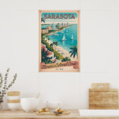 Retro-Reise nach Sarasota Florida Poster (Küche)