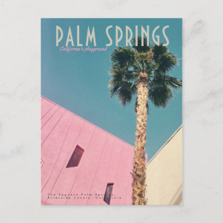 Retro-Reise-Postkarte Palm Springs Postkarte