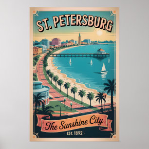 Retro-Reise St. Petersburg Florida Poster