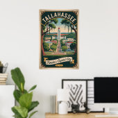 Retro-Reise Tallahassee Florida Poster (Heimbüro)