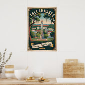 Retro-Reise Tallahassee Florida Poster (Küche)