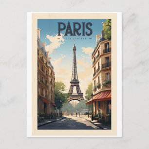 Retro - Reise - Vintage - Paris Postkarte