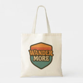 Retro-Reiseabzeichen-Tasche-Design Tragetasche (Rückseite)