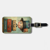 Retro-Reisegepäckanhänger Gepäckanhänger (Vorderseite horizontal)