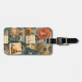 Retro-Reisegepäcketiketten Gepäckanhänger (Vorderseite horizontal)