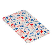 Retro-Reisemuster Magnet (Rechte Seite)