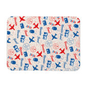 Retro-Reisemuster Magnet (Horizontal)