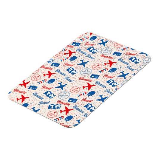 Retro-Reisemuster Magnet (Linke Seite)