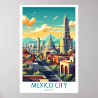 Retro Reisen Mexiko Stadt Zielort Kunst