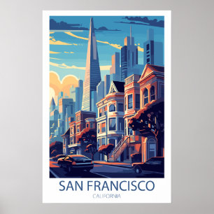 Retro Reisen San Francisco Poster