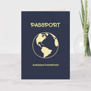 Retro-Reisepass Geburtstagsfeier Einladung